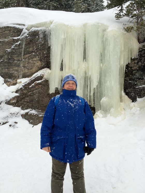 Frozen waterfall at Bear Lake, Rocky Mountain National Park. January 2015.